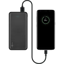 goobay Slimline Power-Bank 10.000mAh black - Schwarz