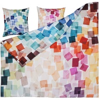 ESTELLA Mako-Satin Bettwäsche Puzzle Multicolor 1 Bettbezug 155 x 220 cm + 1 Kissenbezug 80 x 80 cm