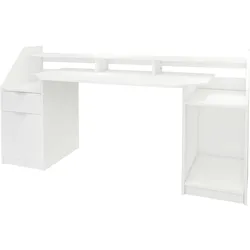 Schreibtisch Computertisch Einstellbar Laptoptisch Tisch PC Weiß 179,8x90,6x55cm