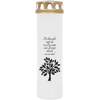 HS Candle Grabkerze 4 St. weiß Ø 7 cm x 26 cm