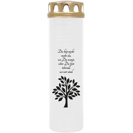 HS Candle Grabkerze 4 St. weiß Ø 7 cm x 26 cm