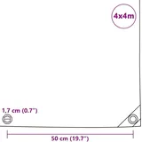 vidaXL Abdeckplane 650 g/m2 4x4 m Grau