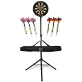 Stagecaptain DBS-1715 BullsEye Pro Dartscheibe + Ständer und Tasche Set Schwarz