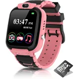 Kesasohe Kinder-Smartwatch, Smartwatch für Kinder mit HD-Kamera, 16 Spiele, Videoalarm, Musik, MP3, Hand-Touch, Smartwatch-Spielzeug für Mädchen und Jungen, 4–12 Jahre, Kinder, Studenten,