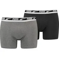 Puma 2er Pack PUMA Multi Logo Boxershorts Herren grey mélange L