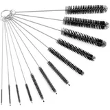 Reinigungsbürsten,12 Stück Strohhalm Bürste Set, Nylon 21cm Lang Flaschenbürste, Heizkörperbürste, Strohhalm Reinigungsbürste, Kleine Reinigungsbürste Schwarz