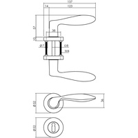 Intersteel BB-Rosettengarnitur George Zamak anthrazitgrau rund