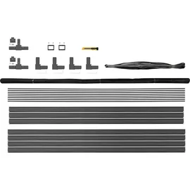 Schellenberg Fliegengitter für bodentiefe Fenster Premium 120 x 240 cm Grau