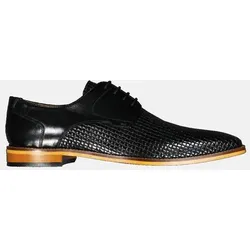 emilio adani Herren Business-Schuh aus Leder schwarz regular gemustert - 44