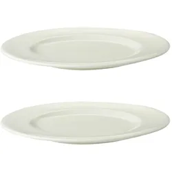 Maastricht Porselein Maastricht Porzellan Teller Lux 21 cm Offwhite Porzellan 2 Stück
