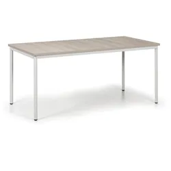 Esstisch TRIVIA, grau Konstruktion, 1600 x 800 mm, Eiche natur