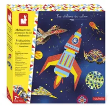Janod - Bastelbox 13 Bastelprojekte Abenteurer der Lüfte - Les Ateliers du Calme - Kreatives Hobby Kinder - Feinmotorik und Konzentration - Ab 7 Jahre, J07876