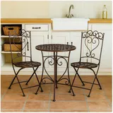 Hti-Living Essgruppe 3-teilig Curly Braun