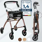 lösch reha Casa Soft Rollator schmal für Wohnung & Innenbereich, Braun 1 St