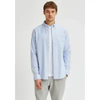 Selected Homme Herren, Freizeithemd aus Baumwoll-Mix Modell 'REGRICK', Weiss, M