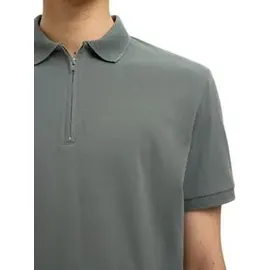 Selected SLHFAVE Zip SS Polo Agave Grün S