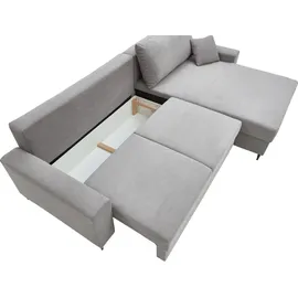A.Z. Iwaniccy Ecksofa JUSTUS, 280 x 170 cm - Webstoff mit Ausziehfunktion und Bettkasten