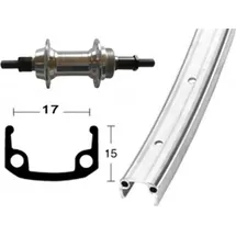 Winora H-Rad 27x1.1/4Schr.ZKR silb.Starr 36L Alu-Kastenfelge silber.Zink-Spei.