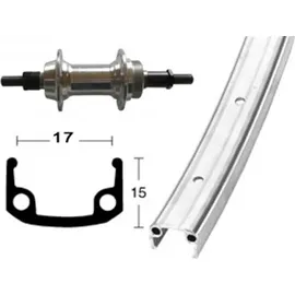 Winora H-Rad 27x1.1/4Schr.ZKR silb.Starr 36L Alu-Kastenfelge silber.Zink-Spei.