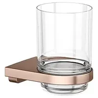 Keuco Moll Glashalter 12750299000 mit Echtkristall-Glas, Rotgold gebürstet