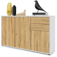 Vladon Kommode, Eiche, 117x74x36 cm, Wohnzimmer, Kommoden & Sideboards,