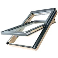 FAKRO Dachfenster FTU-V P2 114x118 weiß, Schwingfenster, PU-lackiert, Lüftung