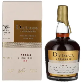 Dictador Rum 29 Years Old PARDO Rum 40% vol 0,7 l Geschenkbox