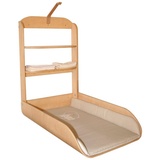 roba Wandwickelregal, klappbares Wickelregal Holz gebogen, inkl. Wickelunterlage 'Liebhabär' - 2 Jahre Gewährleistung - mind. 14 Tage Rückgaberecht - Beige