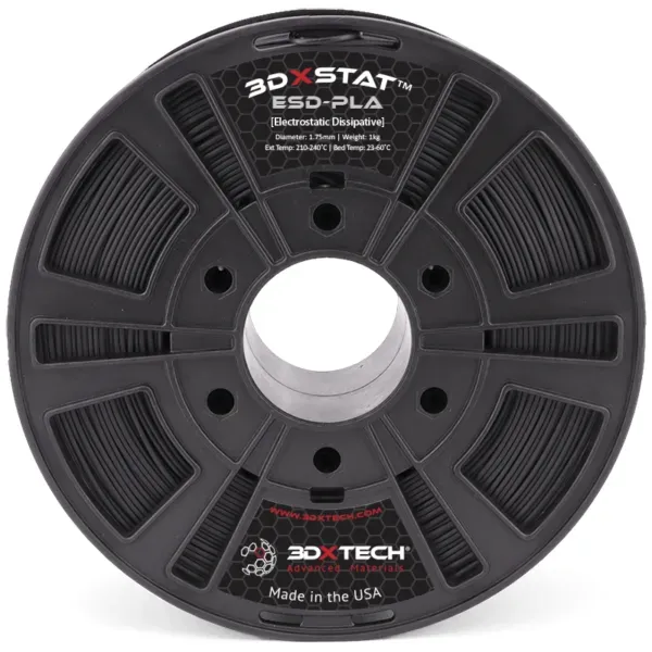 3DXTech Firewire® FR-ABS, Filament Size: 1.75mm, Farbe: Schwarz, Gewicht: 750g