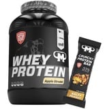 3kg Mammut Whey Protein Eiweißshake - Set inkl. Protein Shaker, Riegel, Powderbank oder Tasse (Apfelstrudel, Mammut Protein Bar - Salty Peanut)