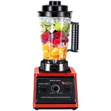 Kpaloft Standmixer Doppeltasse Mixer, Smoothie Maker, Milchshaker Blender, 800,00 W, Hochleistungsmixer, ICE Crusher, Zerkleinerer, mit 3L Glasbehälter rot