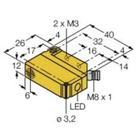 Turck Sensor bündig NPN, Schließer BI5U-Q12-AN6X2-V1131