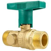 Hermann Schmidt - UNIWATER Trinkwasser-Kugelhahn mit ISO-T-Griff beids. Außengewinde g 1 Zoll (dn 20) Typ 1443