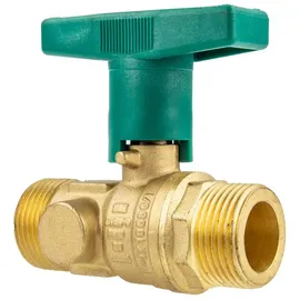 Hermann Schmidt - UNIWATER Trinkwasser-Kugelhahn mit ISO-T-Griff beids. Außengewinde g 1 Zoll (dn 20) Typ 1443