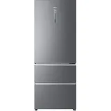 Haier A3FE743CPJ(UK) Kühl- und Gefrierkombination Freistehend 450 l E Silber - Silber