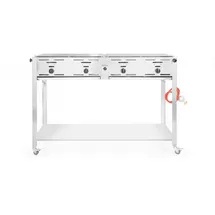 HENDI Quattro Gasgrill, 22000 Watt, mit Druckminderer, mit Gasschlauch