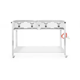 HENDI Quattro Gasgrill, 22000 Watt, mit Druckminderer, mit Gasschlauch