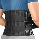 Stark Stützende Rückenstützgürtel Orthopädisch, Atmungsaktive Rückenbandage Herren Damen Mit 6 Metallstützstangen, Verstellbar Rückengurt Für Rückenschmerzen Ischias Bandscheibenvorfall Skoliose,s