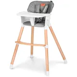 Lionelo - Kinderhochstuhl 2-in-1 KOEN Grey Stone - Grau/Beige
