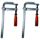 Vago-Tools 2 Stück Profi Ganzstahl Schraubzwinge 200 x 120 mm Tischzwinge Zwingen