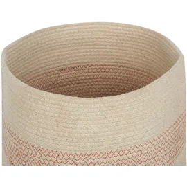 Beliani Aufbewahrungskorb 2er Set Baumwolle Hellbeige