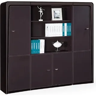Jet-Line Aktenschrank Pompeji schwarz 2.18x1.8x0.4m Büro Homeoffice Arbeitszimmer