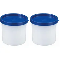 Westmark 4 Kräuter-/Gefrierdosen, inkl. Deckel, Füllvolumen: je 200 ml, stapelbar, Kunststoff, Trio, Farbe: Transparent/Blau, 25842270 (Packung mit 2)