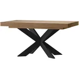 szynaka meble Esstisch Cozy Tisch 160-210x95x77cm Eiche Rustikal teilmassiv ausziehbar - Braun,