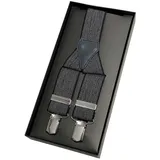 LLOYD Men’s Belts Hosenträger LLOYD (Schachtelpack, 1-St., mit Sichtfenster) silberfarbene Metall-Clips blau