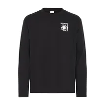 !Solid Langarmshirt SDOdani", Herren, Gr. L, schwarz (true schwarz), Obermaterial: 50% Baumwolle CO. 50% Polyester PES., Shirts Langarmshirt