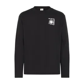!Solid Langarmshirt SDOdani", Herren, Gr. L, schwarz (true schwarz), Obermaterial: 50% Baumwolle CO. 50% Polyester PES., Shirts Langarmshirt