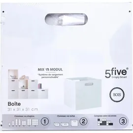 5five simply smart Aufbewahrungsbox 31 x 31 cm 1-tlg. weiß