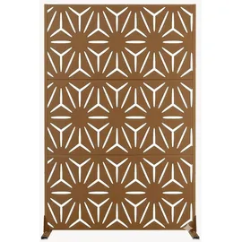 casa.pro Trennwand 180 x 120 cm Braun verzinkter Stahl
