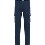 !Solid Cargohose SDCHASEY Regular Cargohosen Blau 34 32
